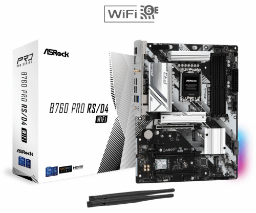 ASRock B760 Pro RS/D4 WIFI s1700 4DDR4 DP/HDMI ATX