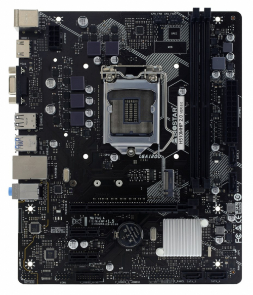 Biostar H510MHP 2.0 Emaplaat Intel H510 LGA 1200 (Socket H5) micro ATX