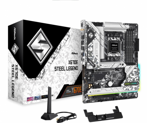 ASRock Emaplaat X670E STEEL LEGEND AM5 4DDR5 HDMI/DP M.2 ATX