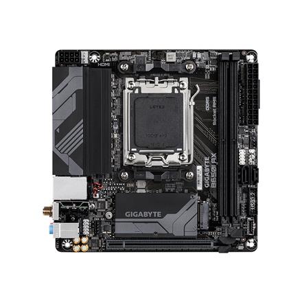 Gigabyte | B650I AX 1.0 | Processor family AMD | Processor socket AM5 | DDR5 DIMM | Supported hard disk drive interfaces SATA, M.2 | Number of SATA connectors 2