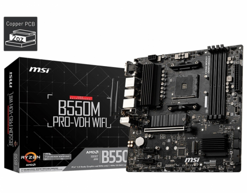 MSI B550M PRO-VDH AM4 4DDR4 HDMI/DP/VGA mATX