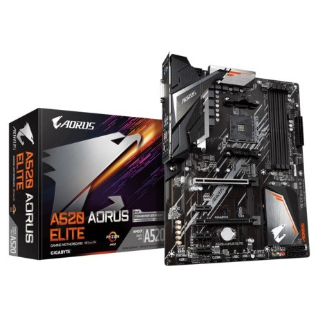 Gigabyte A520 AORUS ELITE AM4 4D DR4 HDMI/DVI M.2 ATX