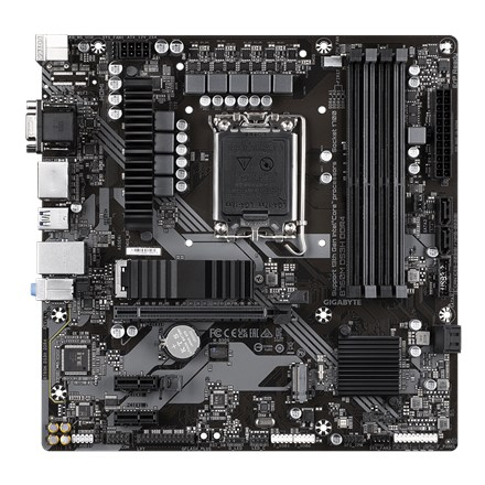 Gigabyte B760M DS3H 1.0 M/B Processor family Intel Processor socket LGA1700 DDR4 DIMM Memory slots 4 Supported hard disk drive interfaces SATA, M.2 Number of SATA connectors 4 Chipset Intel B760 Express Micro ATX