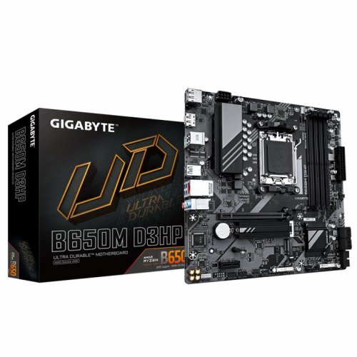 Mainboard|GIGABYTE|AMD B650|SAM5|Micro-ATX|Memory DDR5|Memory slots 4|1xPCI-Express 3.0 1x|1xPCI-Express 4.0 16x|2xM.2|1xHDMI|2xDisplayPort|2xUSB 2.0|3xUSB 3.2|1xUSB-C|1xPS/2|1xRJ45|3xAudio port|B650MD3HP