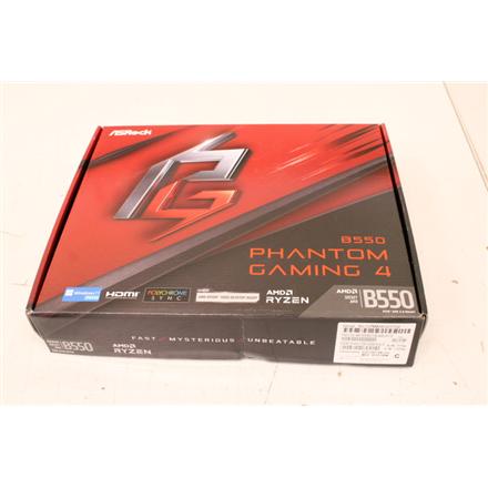 Renew. ASRock AMD AM4 B550/4DDR4/6SATA3 | ASRock | B550 PHANTOM GAMING 4 | Processor family AMD | Processor socket AM4 | DDR4 DIMM | Supported hard disk drive interfaces SATA3, M.2 | Number of SATA connectors 6 | DAMAGED PACKAGING