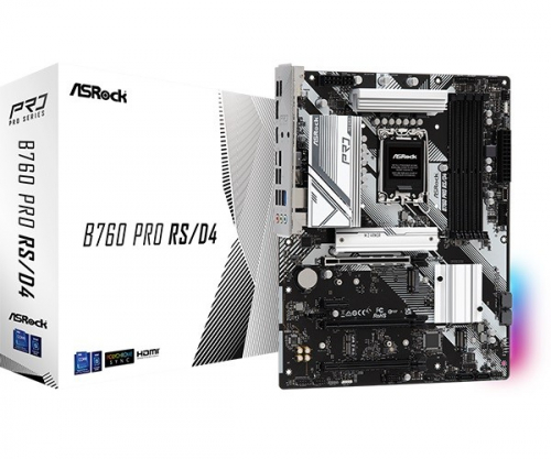 ASRock Motherboard B760 Pro RS s1700 4DDR4 DP/HDM M.2 ATX