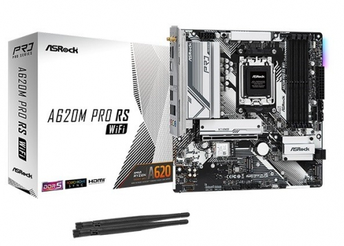 ASRock Motherboard A620M PRO RS WIFI AM5 4DDR5 HDMI/DP M.2 mATX