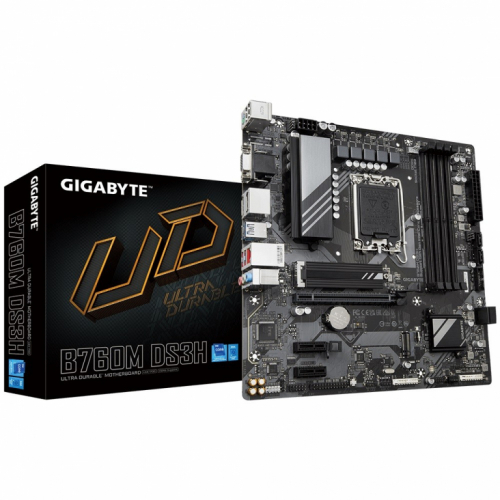 Gigabyte Emaplaat B760M DS3H s1700 4DDR5 HDMI/DP/DSUB mATX