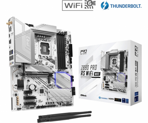 ASRock Motherboard Z890 PRO RS WIFI WHITE ATX