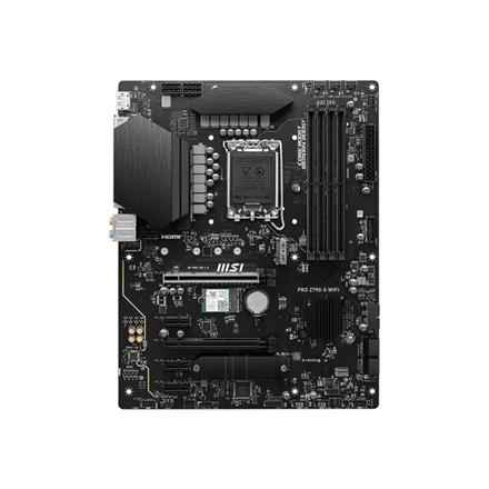 MSI | PRO Z790-S WIFI | Processor family Intel | Processor socket LGA1700 | DDR5 | Supported hard disk drive interfaces SATA, M.2 | Number of SATA connectors 4