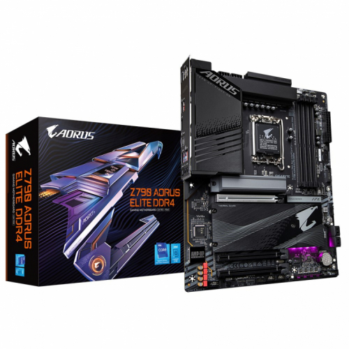 Gigabyte Z790 AORUS ELITE DDR4 Emaplaat - Supports Intel Core 14th Gen CPUs, 16*+1+2 Phases Digital VRM, up to 5333MHz DDR4 (OC), 4xPCIe 4.0 M.2, 2.5GbE LAN, USB 3.2 Gen 2