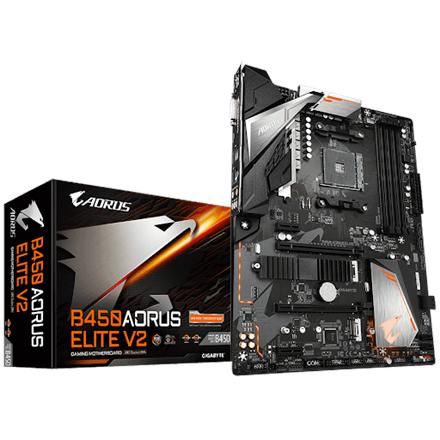 Gigabyte | B450 AORUS ELITE V2 1.0 | Processor family AMD | Processor socket AM4 | DDR4 DIMM | Memory slots 4 | Number of SATA connectors 6 x SATA 6Gb/s connectors | Chipset AMD B | ATX