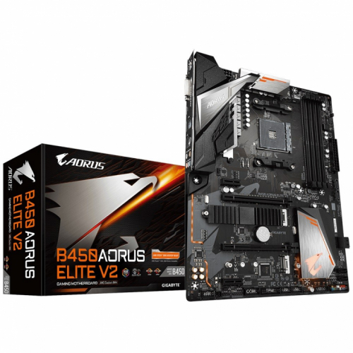 Gigabyte Emaplaat B450 AORUS ELITE V2 AM4 4DDR4 DVI/HDMI/M.2 ATX