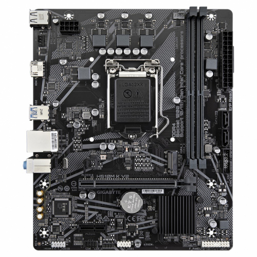 GIGABYTE H510M K V2 Emaplaat - Supports Intel Core 11th CPUs, up to 3200MHz DDR4 (OC), 1xPCIe 3.0 M.2, GbE LAN, USB 3.2 Gen 1