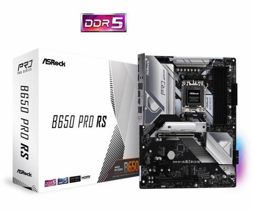 ASRock B650 PRO RS AM5 4DDR5 HDMI M.2 DP USB3.2 ATX