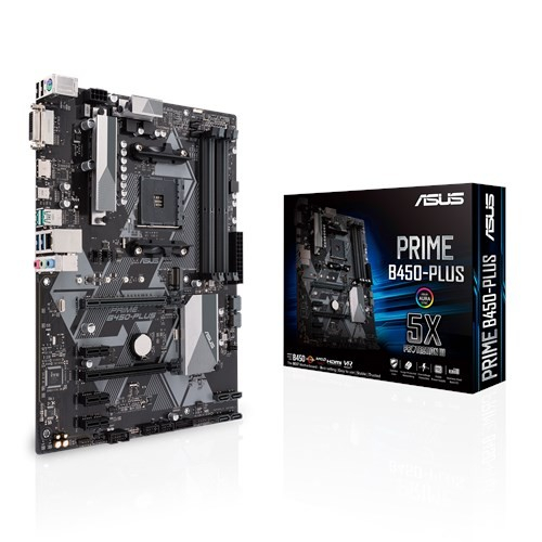 Asus Motherboard PRIME B450-PLUS AM4 4DD R4 DVI/HDMI/M.2 ATX