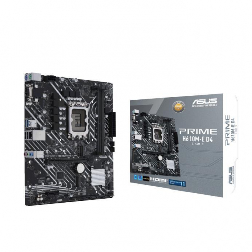 Mainboard|ASUS|Intel H610|LGA1700|Micro-ATX|Memory DDR4|Memory slots 2|1xPCI-Express 3.0 1x|1xPCI-Express 4.0 16x|2xM.2|1x15pin D-sub|1xHDMI|1xDisplayPort|2xAudio-In|1xAudio-Out|2xUSB 2.0|2xUSB 3.2|2xPS/2|PRIMEH610M-ED4-CSM