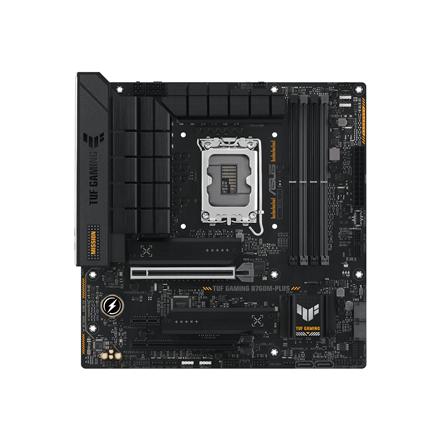 ASUS TUF GAMING B760M-PLUS | Asus | Processor family Intel B760 | Processor socket 1 x LGA1700 Socket | 4 DIMM slots - DDR5, non-ECC, on-die ECC, unbuffered | Supported hard disk drive interfaces SATA-600 (RAID), 2 x M.2 | Number of SATA connectors 4