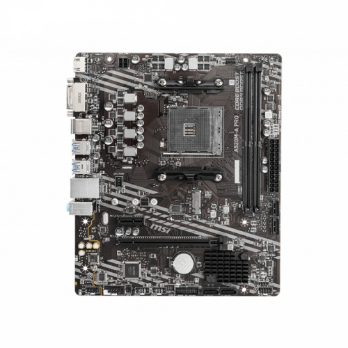 AM4 MSI A520M-A PRO mATX (M.2 Port, PCIe 3.0 x 4, NVMe PCI:1 PCIe:1 RAM:4)