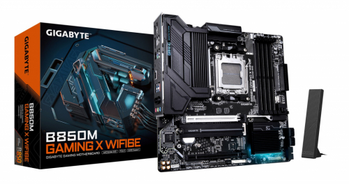 GIGABYTE B850M GAMING X WIFI6E Motherboard - AMD Ryzen 9000 Series CPUs, 10+2+2 Phases Digital VRM, up to 8200MHz DDR5 (OC), 1xPCIe 5.0 + 1xPCIe 4.0 M.2, 2.5LAN, WIFI 6E, USB 3.2 Gen 2