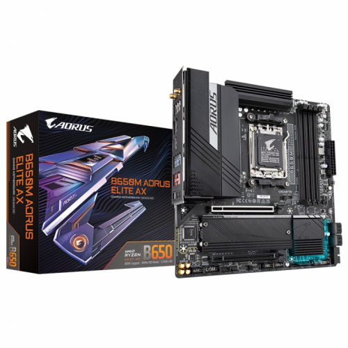 Gigabyte Emaplaat B650M AORUS ELITE AX AM5 4DDR5 HDMI/DP mATX