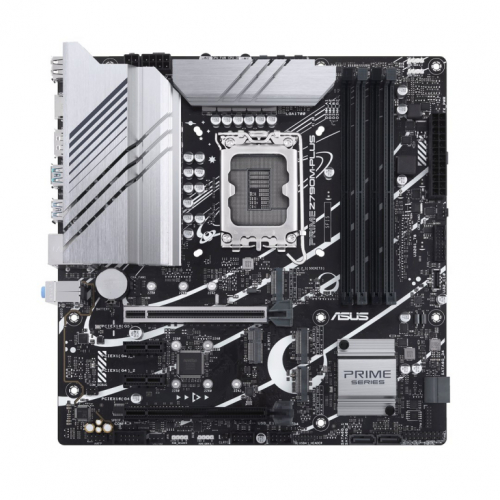 Asus | PRIME Z790M-PLUS | Processor family Intel | Processor socket  LGA1700 | DDR5 DIMM | Memory slots 4 | Supported hard disk drive interfaces SATA, M.2 | Number of SATA connectors 4 | Chipset  Intel Z790 | mATX