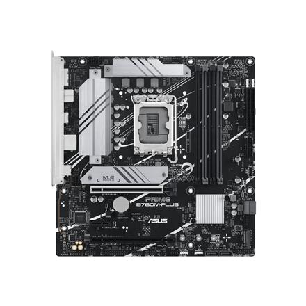 ASUS PRIME B760M-PLUS | Asus | Processor family Intel B760 | Processor socket 1 x LGA1700 Socket | 4 DIMM slots - DDR5, non-ECC, on-die ECC, unbuffered | Supported hard disk drive interfaces SATA-600 (RAID), 2 x M.2 | Number of SATA connectors 4