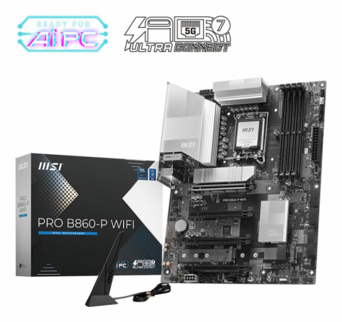 MSI PRO B860-P WIFI Motherboard Intel B860 LGA 1851 (Socket V1) ATX