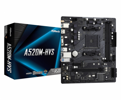 Asrock A520M-HVS AMD A520 Socket AM4 micro ATX