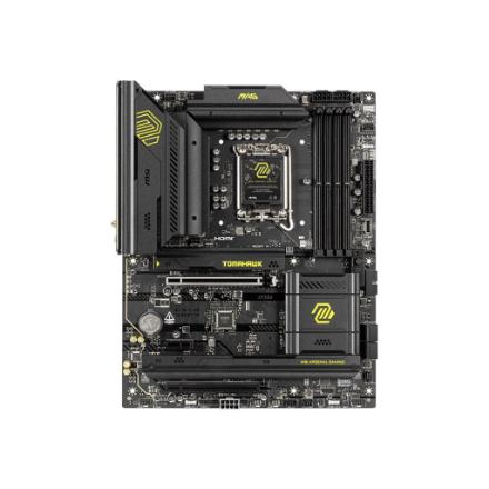 MSI MAG B860 TOMAHAWK WIFI | Processor family Intel | Processor socket LGA1851 | DDR5 | Supported hard disk drive interfaces SATA, M.2 | Number of SATA connectors 4