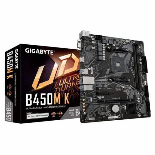 Gigabyte Motherboard B450M K AM4 2DDR4 HDMI USB 3.2 M.2 uATX