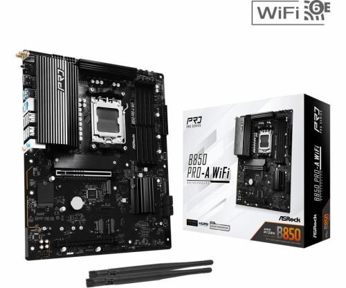 ASRock Motherboard B850 PRO-A WIFI AM5 4DDR5 ATX