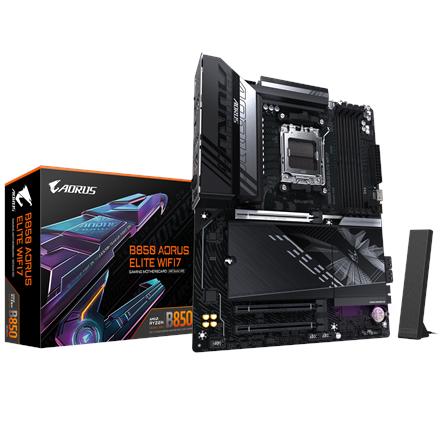 Gigabyte B850 A ELITE WF7 | Processor family AMD | Processor socket AM5 | DDR5 | Supported hard disk drive interfaces SATA, M.2 | Number of SATA connectors 4