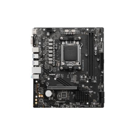 MSI PRO A620M-B | Processor family AMD | Processor socket AM5 | DDR5 | Supported hard disk drive interfaces SATA, M.2 | Number of SATA connectors 4