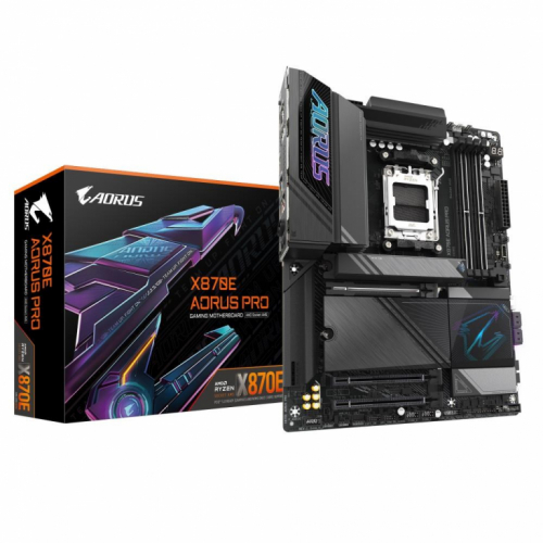 GIGABYTE X870E AORUS PRO Emaplaat - Supports AMD Ryzen 9000 CPUs, 16+2+2 Phases Digital VRM, up to 8000MHz DDR5 (OC), 3xPCIe 5.0 + 1xPCIe 4.0,Wi-Fi 7, 2.5GbE LAN, USB 4