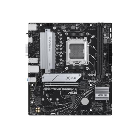 Asus | PRIME B650M-K | Processor family AMD | Processor socket AM5 | DDR5 | Supported hard disk drive interfaces SATA, M.2 | Number of SATA connectors 4