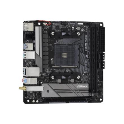 ASRock B550M-ITX/AC | Processor family AMD | Processor socket AM4 | DDR4 | Supported hard disk drive interfaces SATA, M.2 | Number of SATA connectors 4