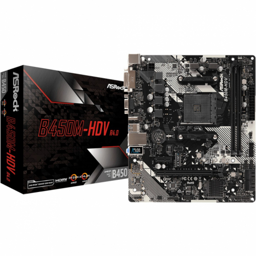 AM4 ASRock B450M-HDV R4.0 mATX