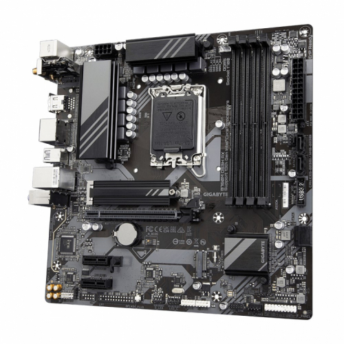 GIGABYTE B760M DS3H AX Emaplaat - Supports Intel Core 14th Gen CPUs, 6+2+1 Phases Digital VRM, up to 7600MHz DDR5 (OC), 2xPCIe 4.0 M.2, Wi-Fi 6E, 2.5GbE LAN, USB 3.2 Gen 2