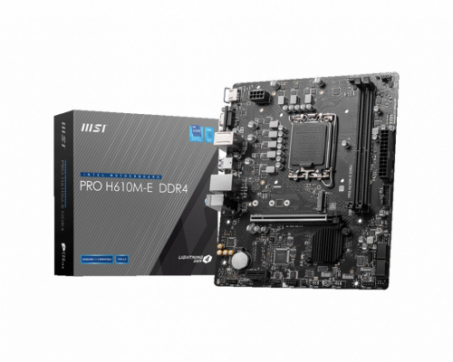 MSI PRO H610M-E DDR4 Motherboard Intel H610 LGA 1700 micro ATX