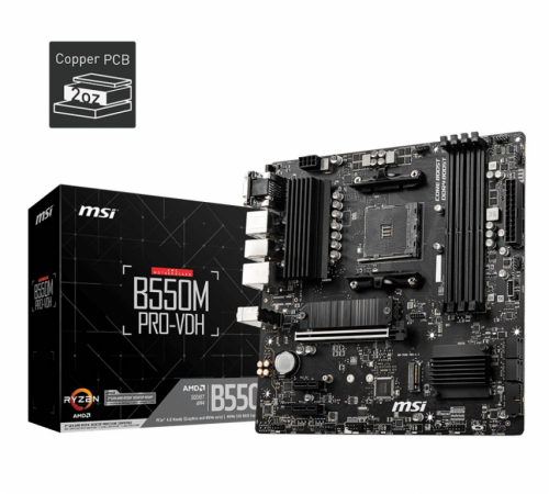 MSI B550M PRO-VDH AM4 4DDR4 HDMI/DP/VGA mATX