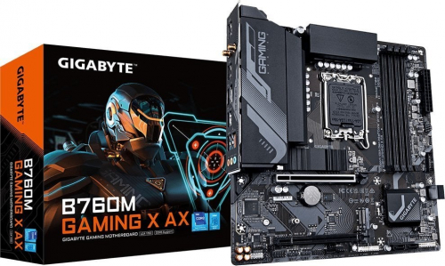 Gigabyte B760M GAMING X AX DDR5 Emaplaat LGA 1700 micro ATX