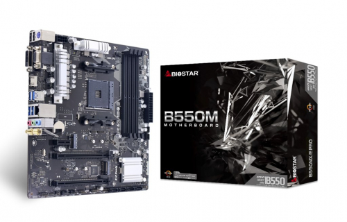 Biostar B550MX/E PRO Emaplaat AMD B550 Socket AM4 micro ATX