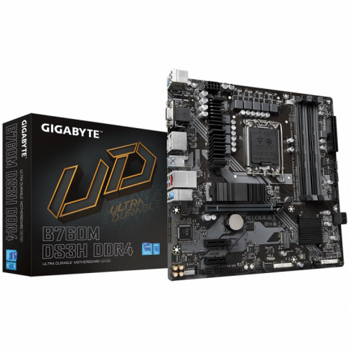 GIGABYTE Motherboard - Intel B760 Express - LGA1700 - Micro-ATX - B760MDS3HDDR4