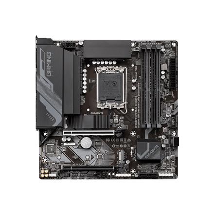 Gigabyte | B760M GAMING X DDR4 1.0 M/B | Processor family Intel | Processor socket  LGA1700 | DDR4 DIMM | Memory slots 4 | Supported hard disk drive interfaces 	SATA, M.2 | Number of SATA connectors 4 | Chipset Intel B760 Express | Micro ATX