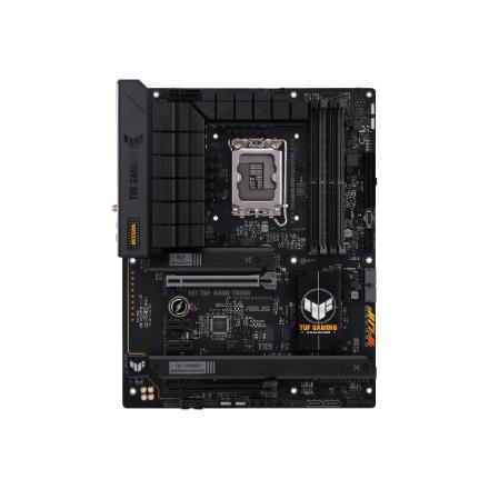 Asus | TUF GAMING B760-PLUS WIFI | Processor family Intel | Processor socket LGA1700 | DDR4 | Supported hard disk drive interfaces SATA, M.2 | Number of SATA connectors 4