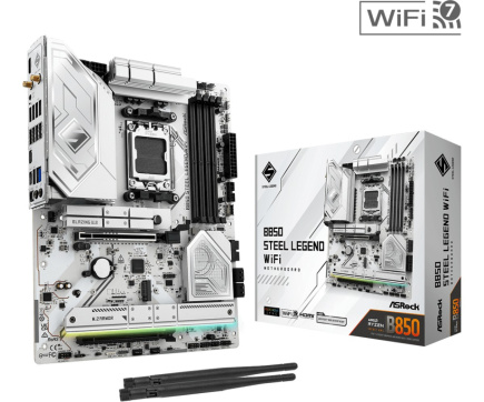 ASRock Motherboard B850 Steel Legend WiFi AM5 4DDR5 ATX