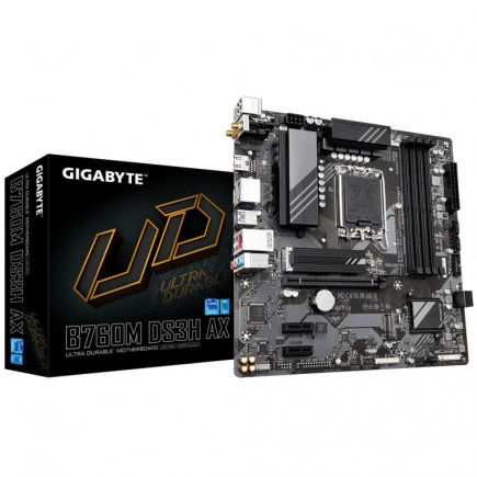 Gigabyte Emaplaat B760M DS3H AX s1700 4 DDR5 HDMI/DP/DSUB mATX