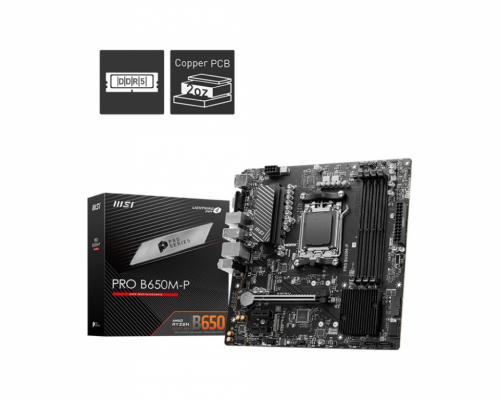 MSI PRO B650M-P Motherboard AMD B650 Socket AM5 micro ATX