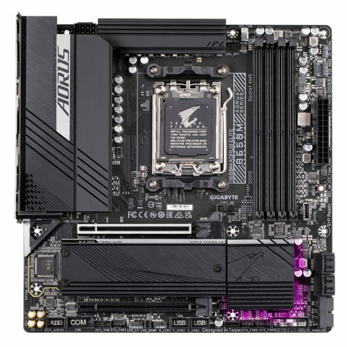 GIGABYTE B650M AORUS ELITE Emaplaat - AMD Ryzen 9000 CPUs, 12+2+2 Phases VRM, up to 8000MHz DDR5, 1xPCIe 5.0 + 1xPCIe 4.0 M.2, 2.5GbE LAN, USB 3.2 Gen 2x2